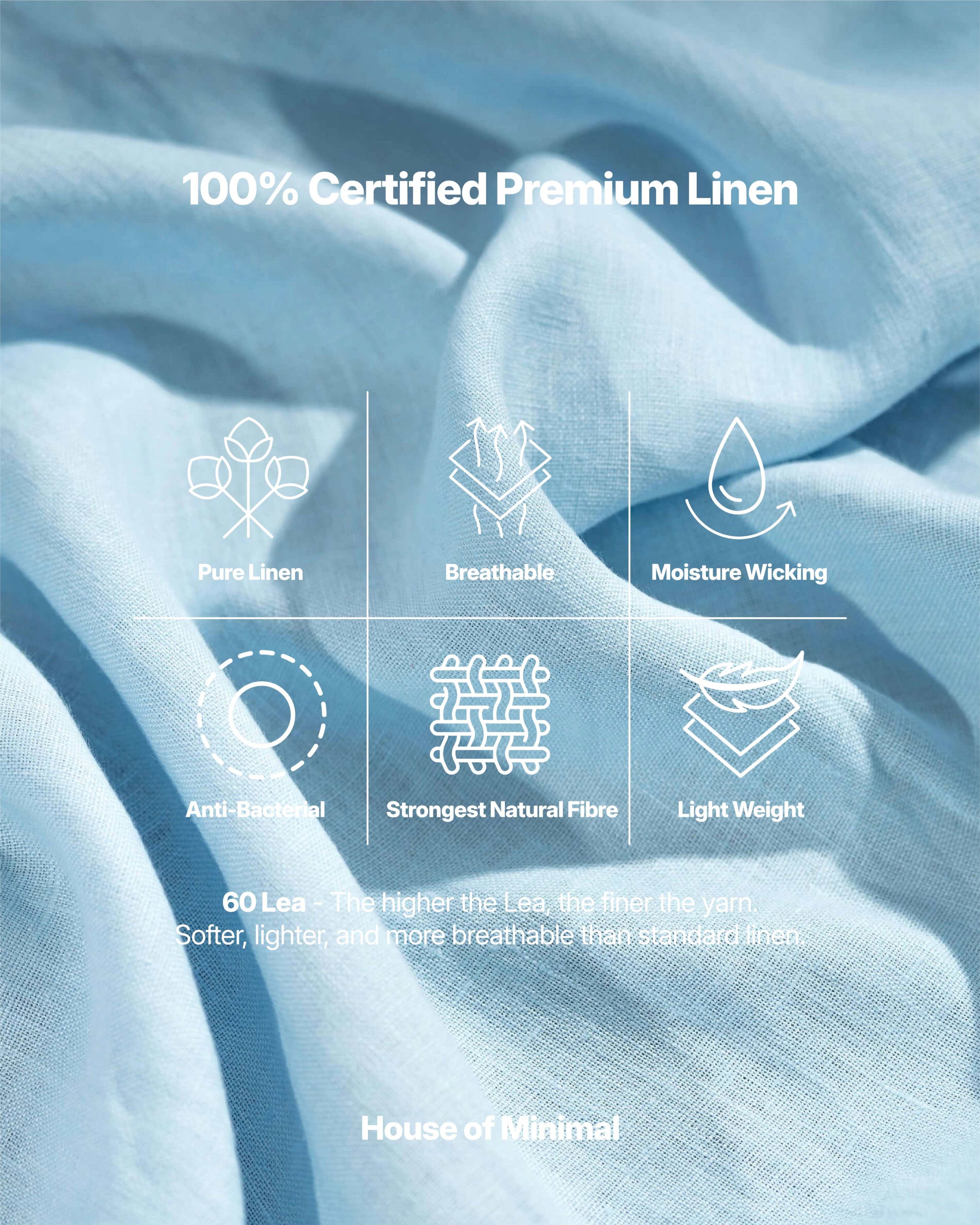 Ice Blue - 100% Pure Linen Shirt