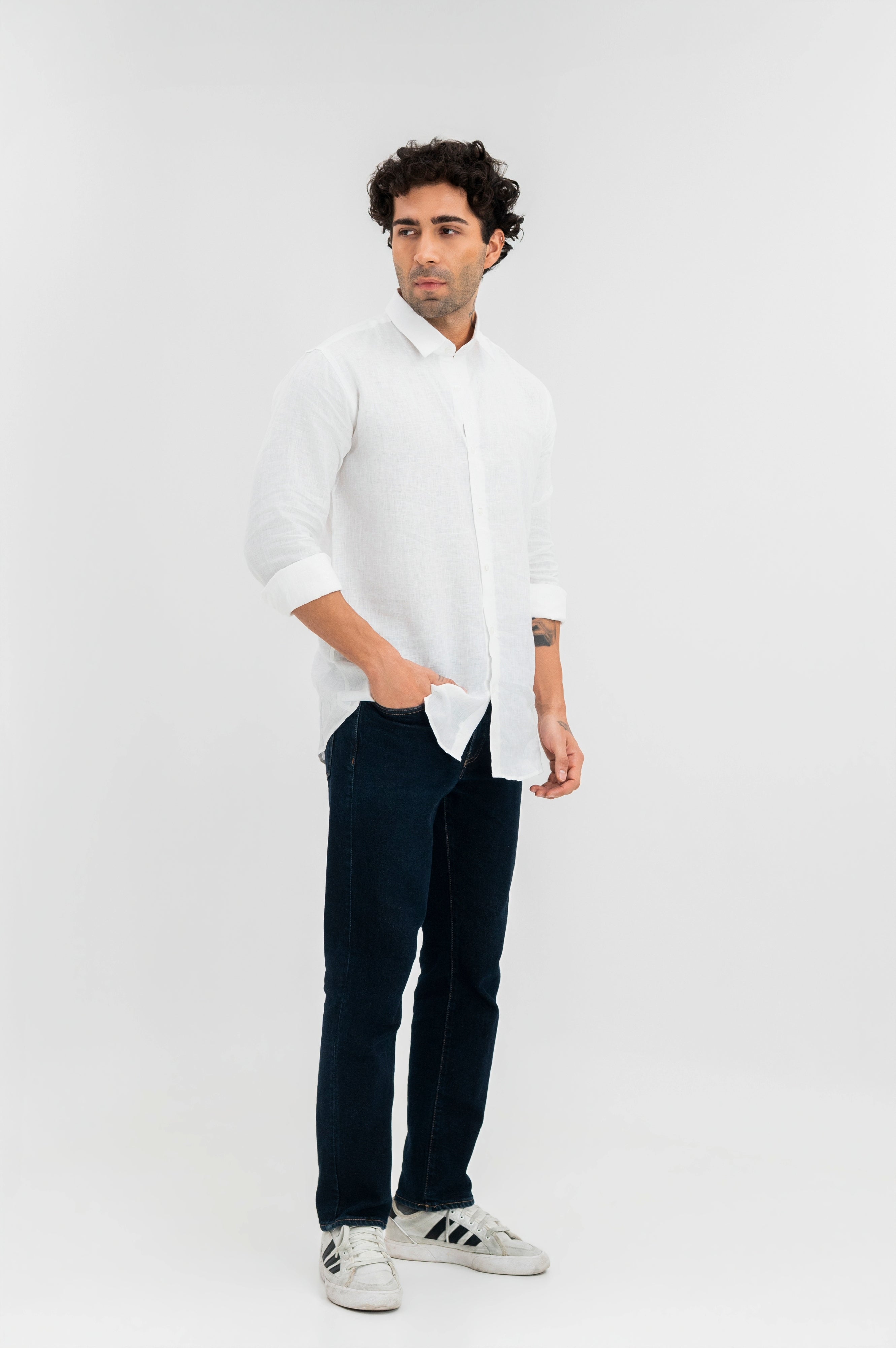 White -  100% Pure Linen Shirt