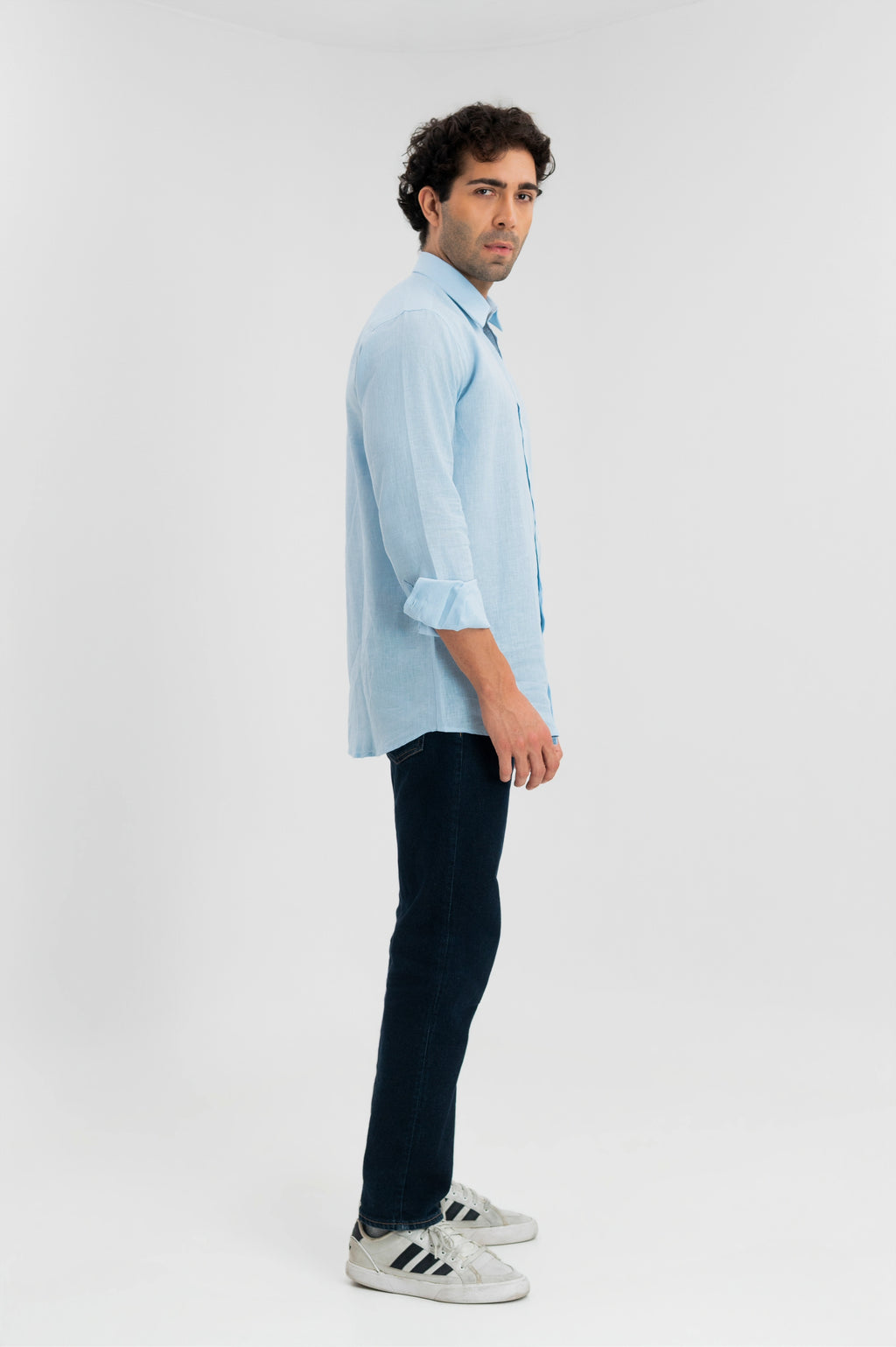 Ice Blue - 100% Pure Linen Shirt