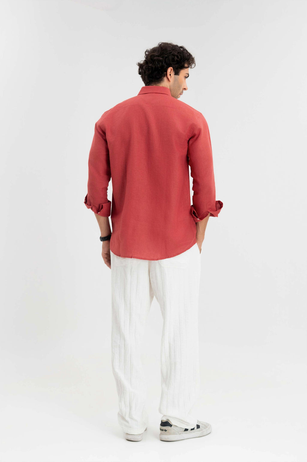 Rust Red - 100% Pure Linen Shirt