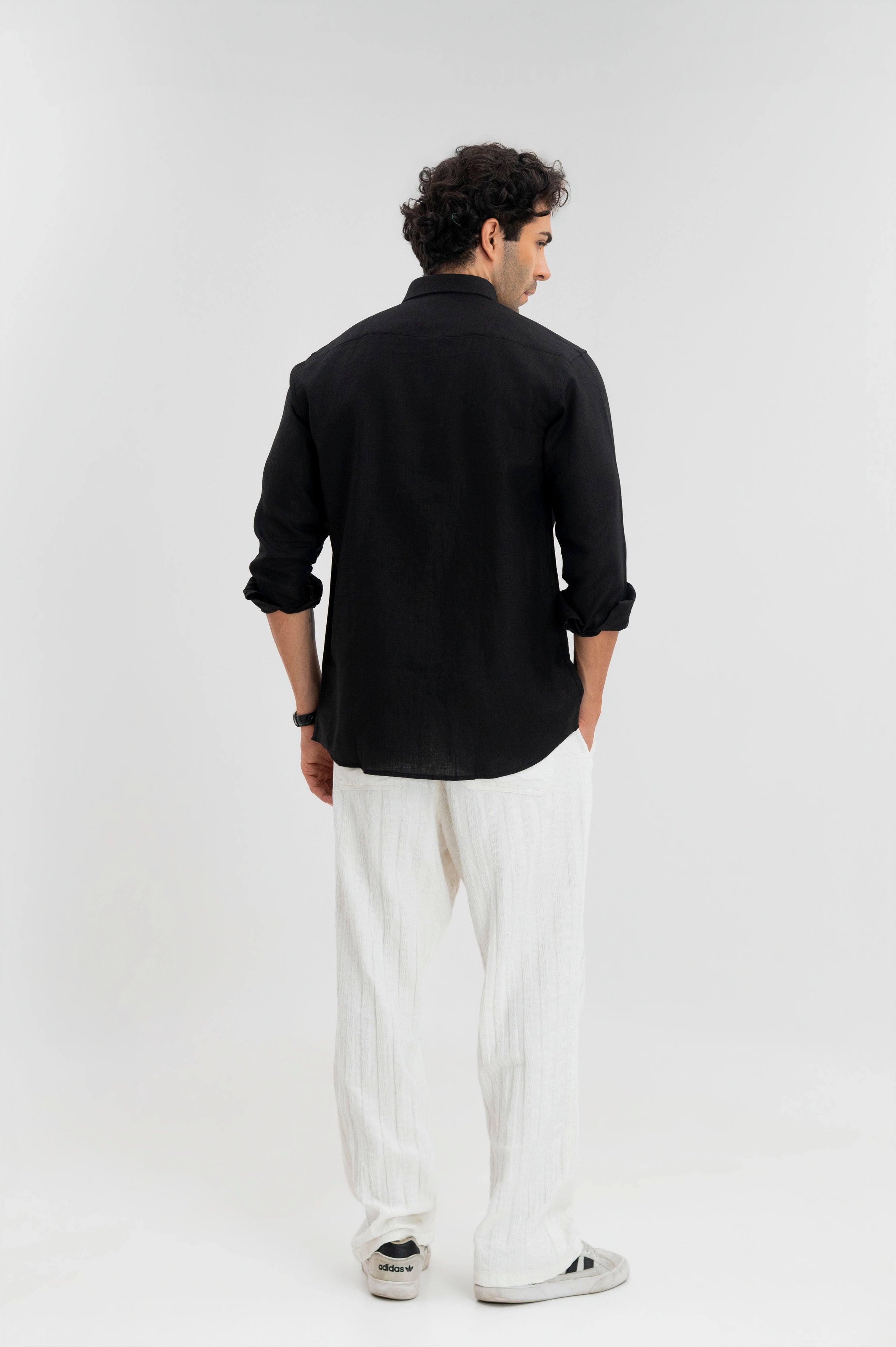 Black - 100% Pure Linen Shirt
