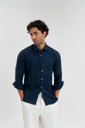 Navy - 100% Pure Linen Shirt