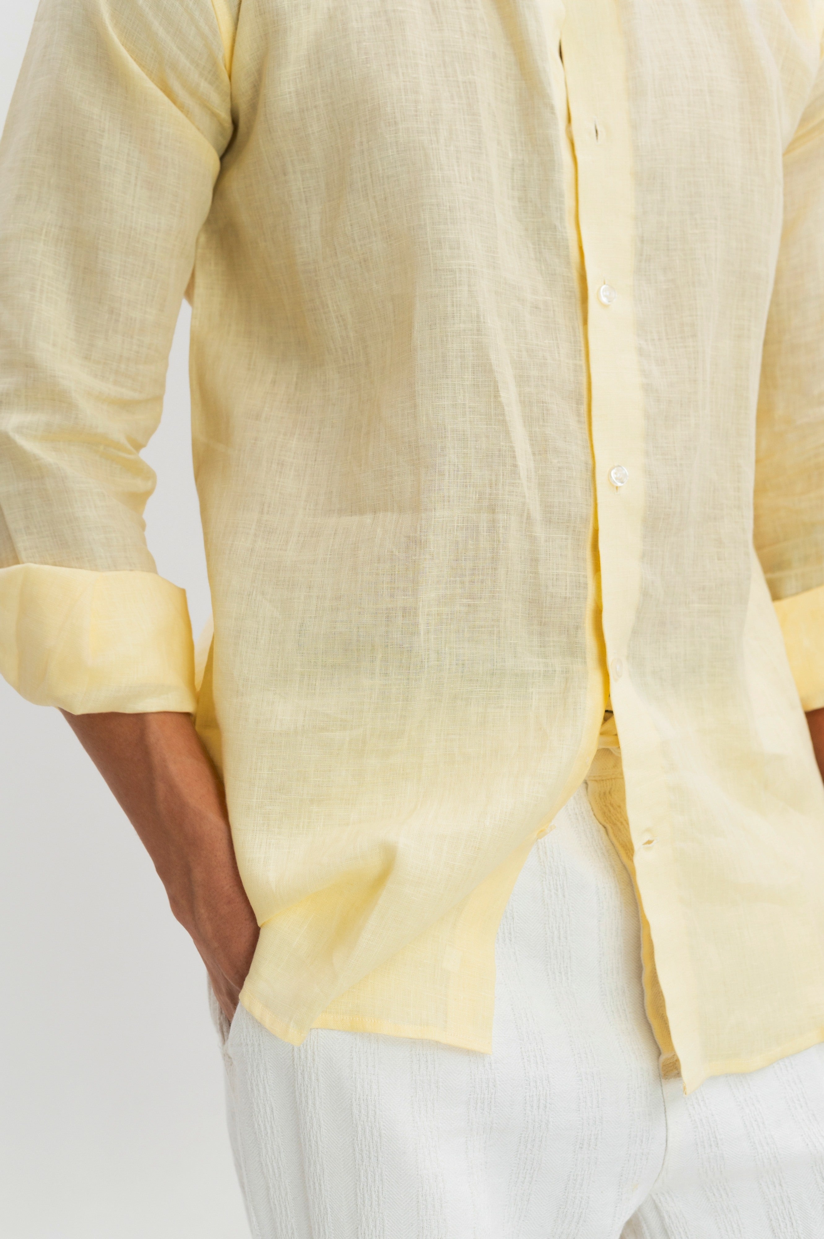 Butter Yellow - 100% Pure Linen Shirt