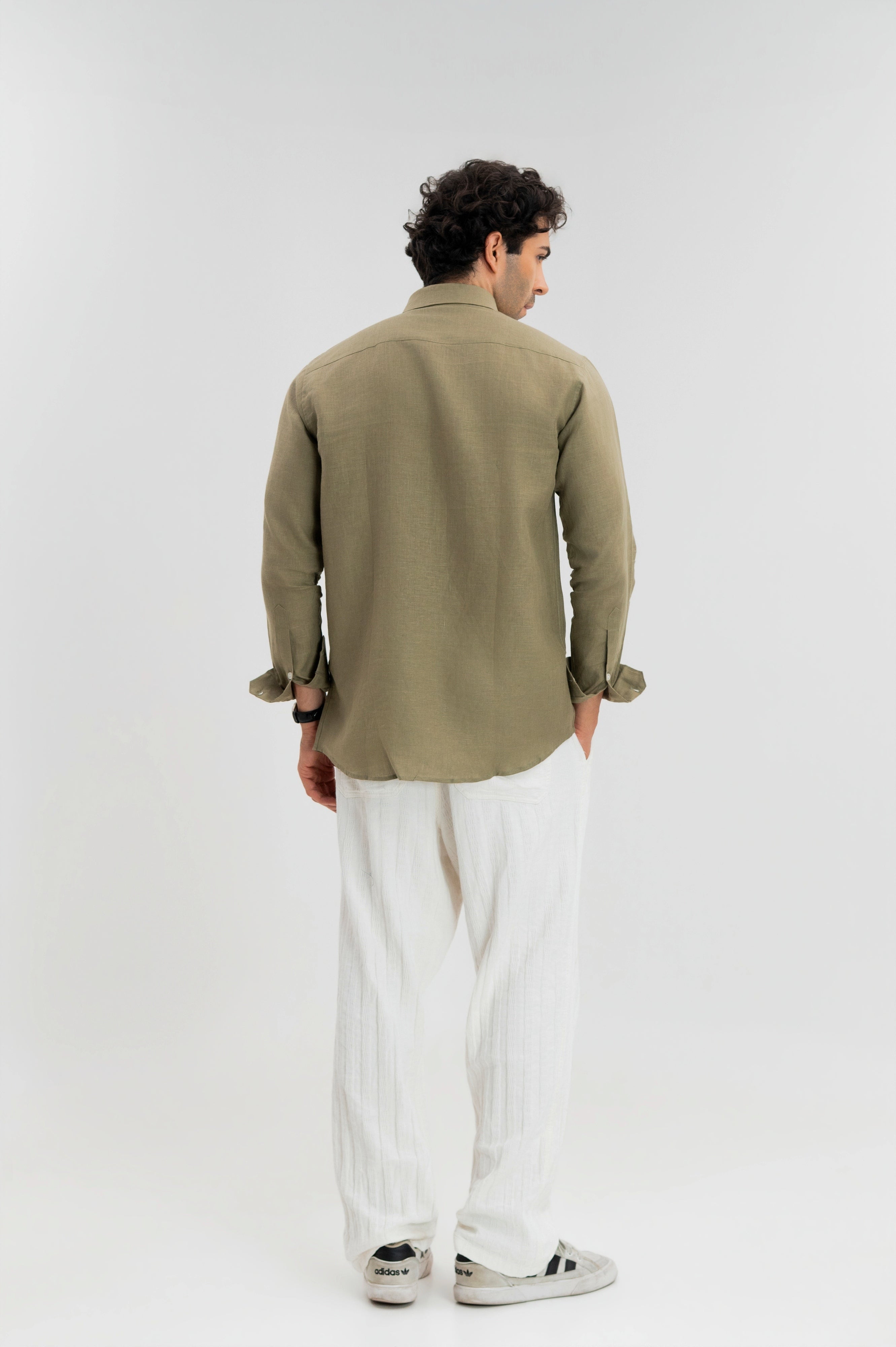 Olive Green - 100% Pure Linen Shirt