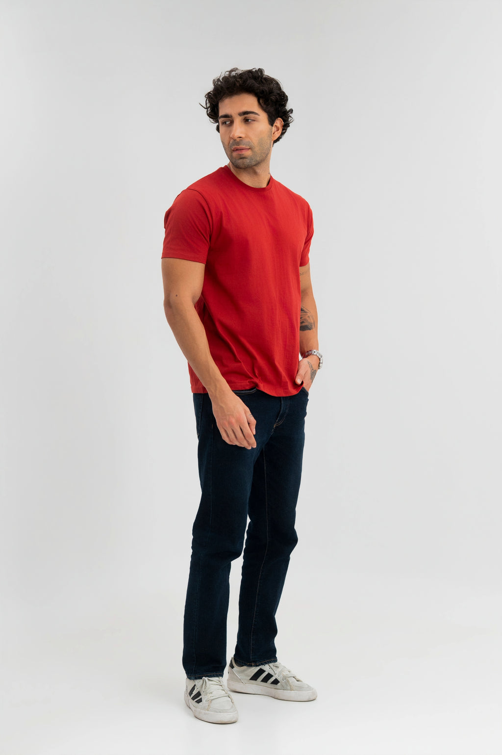 Crimson - Pure Cotton Round Neck Tshirt