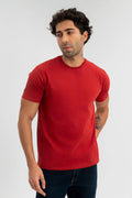 Crimson - Pure Cotton Round Neck Tshirt
