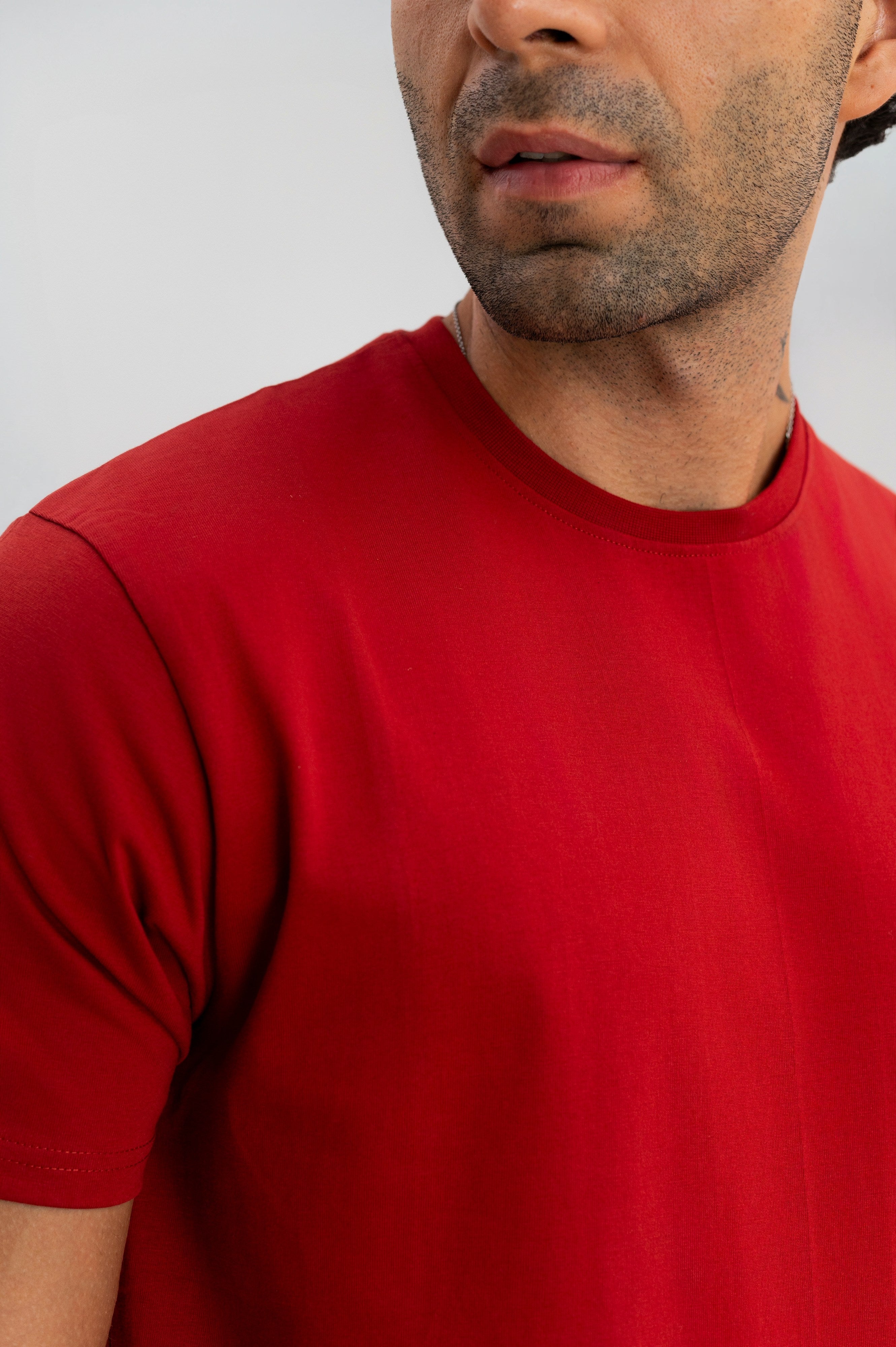 Crimson - Pure Cotton Round Neck Tshirt