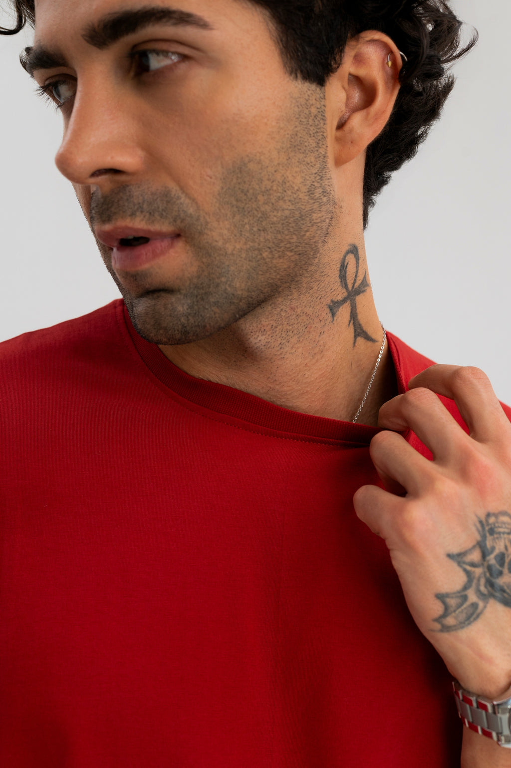 Crimson - Pure Cotton Round Neck Tshirt