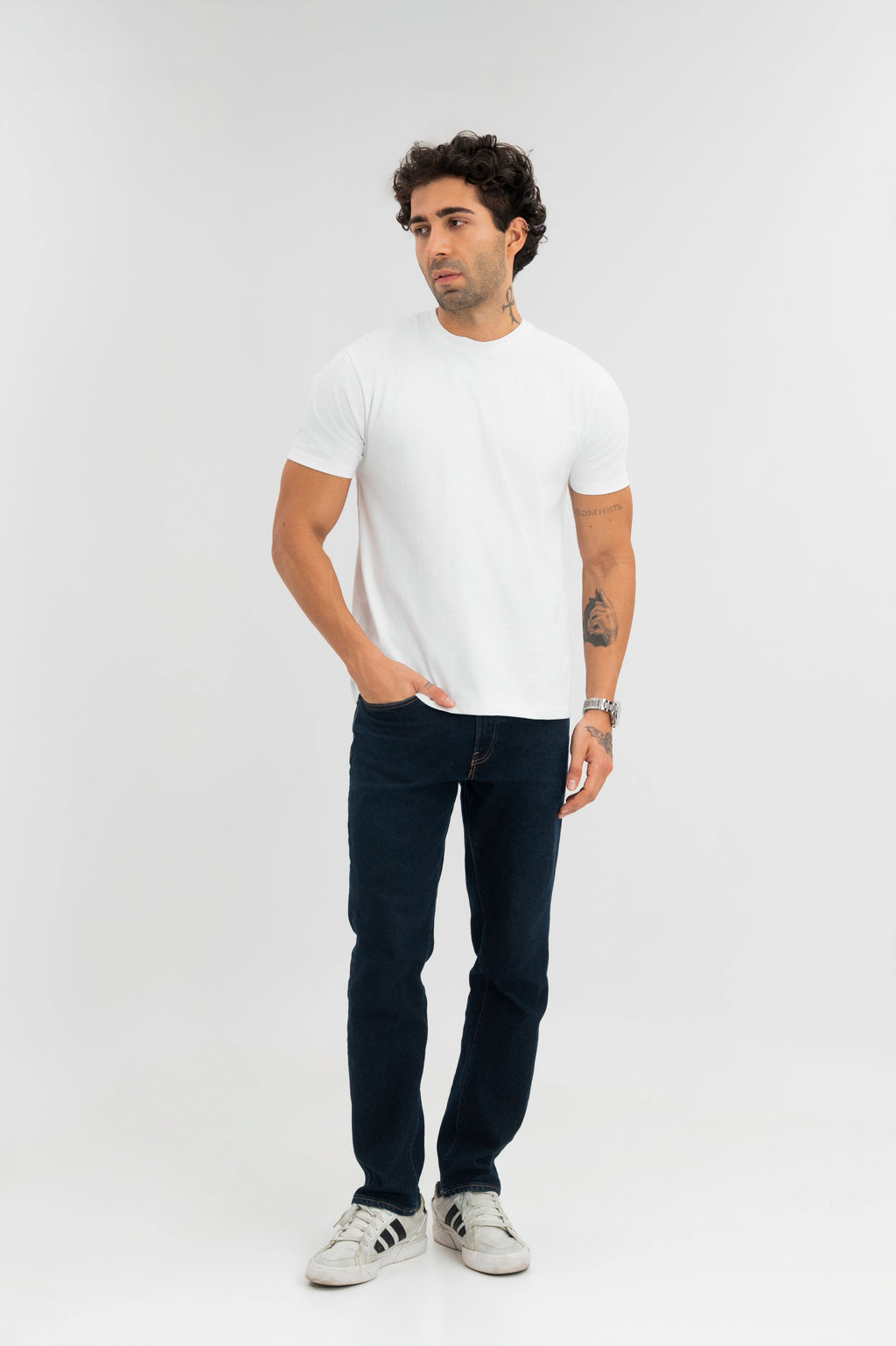 White - Pure Cotton Round Neck Tshirt