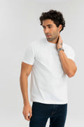 White - Pure Cotton Round Neck Tshirt